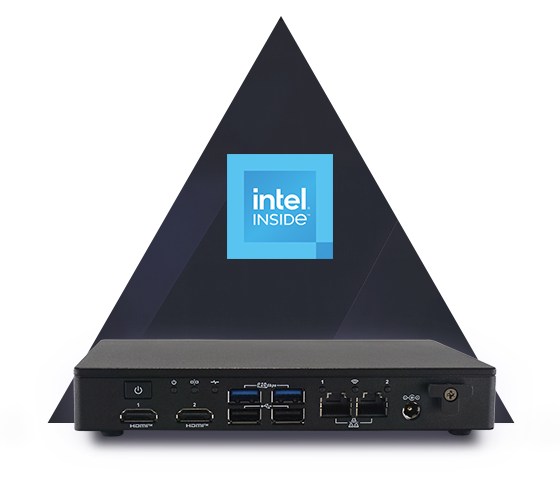 Bravo Canyon ASUS NUC 13 Rugged Marketing Product Image with Intel Inside Badge