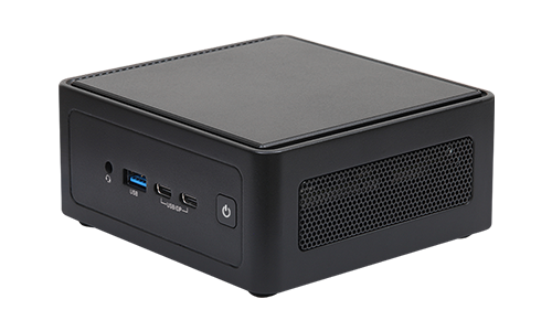 SNUC Topaz 4 front angle product image of mini PC