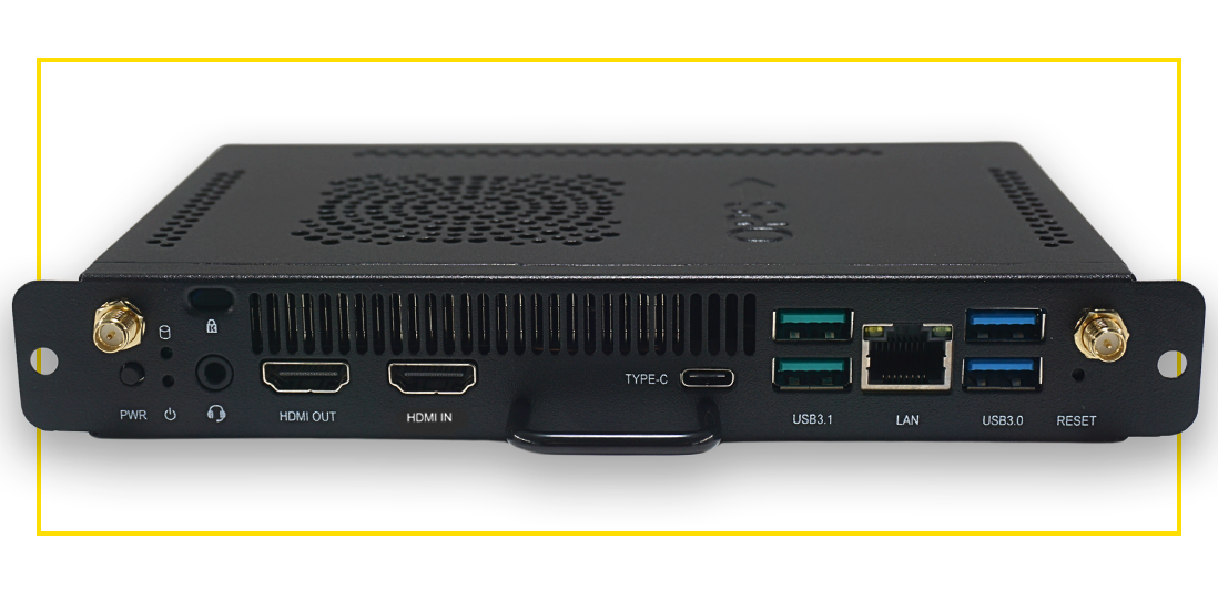 SNUC OPS 2 HDMI Input and Output Focused View