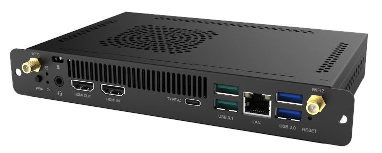 SNUC OPS 2 Rear I/O – Angled Right View